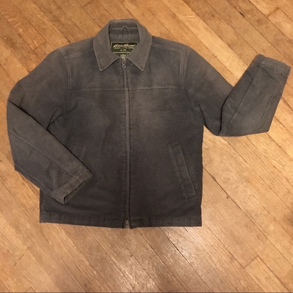 Eddie Bauer Mens Satin-Lined Military Green Jacket - Picture 2 of 8